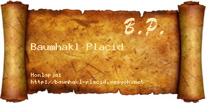 Baumhakl Placid névjegykártya